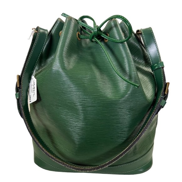 Authentic Louis Vuitton Shoulder Bag Noe Green Epi Used LV Handbag Vintage - Picture 1 of 11